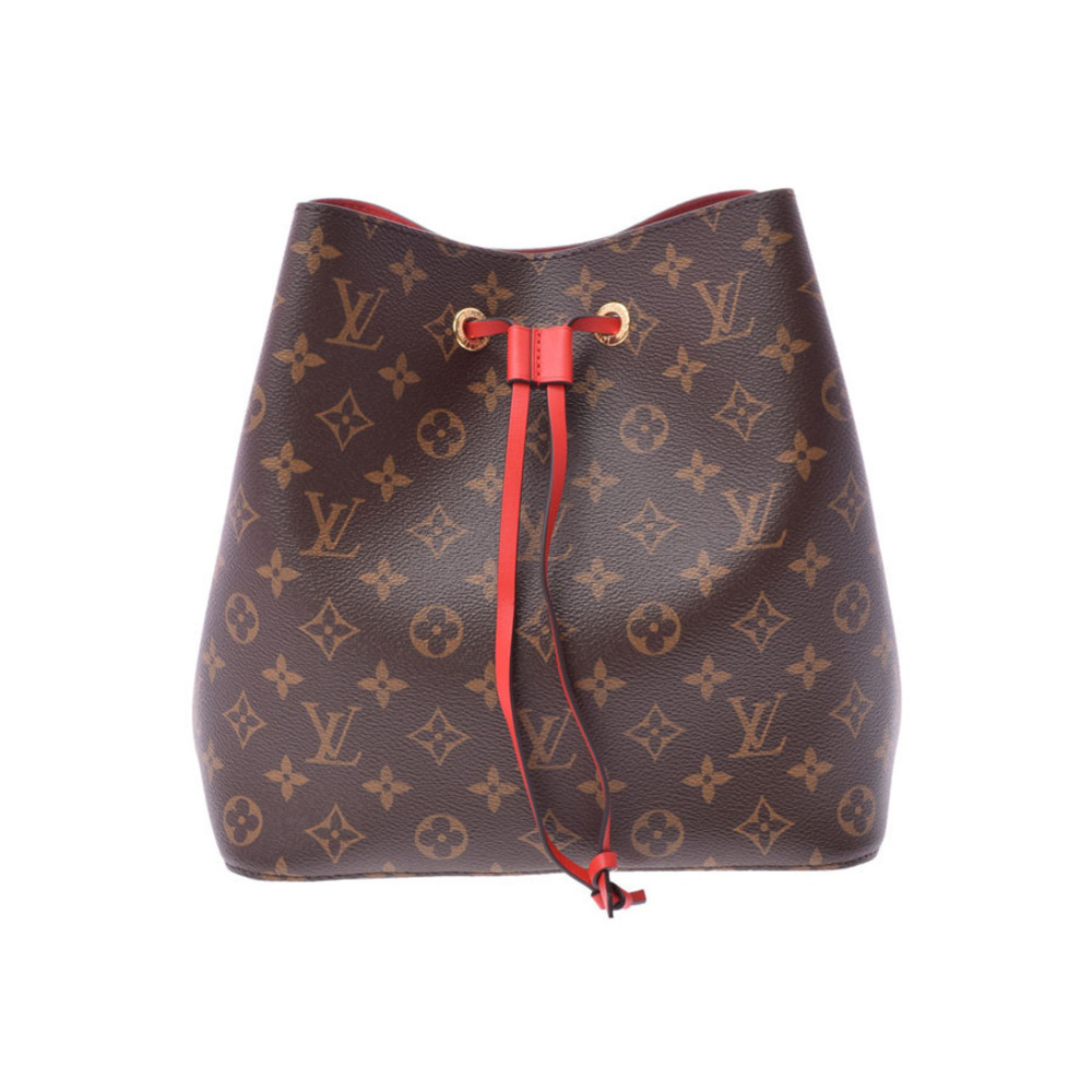 Louis Vuitton Monogram NeoNoe Coquelicot Red Leather Shoulder Bag